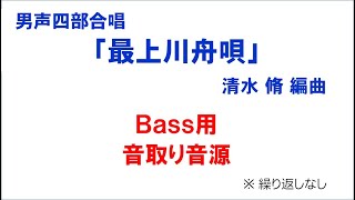 男声四部合唱「最上川舟唄」 音取り音源 Bass用（歌詞つき）