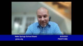 Wells Springs School Board - August 23, 2021