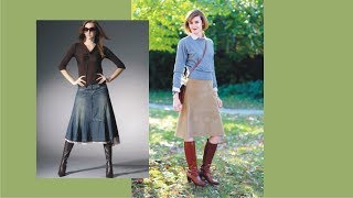 Stylish Knee Length Skirt And Boots