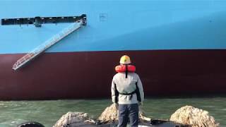 Madrid Maersk sea trial DSME Shipyard, Okpo, South Korea