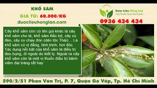 Mua Bán Sỉ Lẻ Cây Khổ Sâm Giá Từ 60.000 | Dược Liệu Hồng Lan