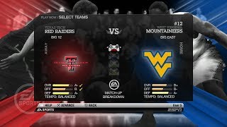 NCAA Basketball 10 (Rosters Updated for 2018 2019 Season) Texas Tech vs West Virginia