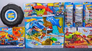 Hot Wheels Collection Unboxing Toy Review ASMR | Hot Wheels City Shark Beach Battle Playset