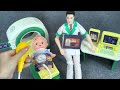 unboxing pinkfong doctor toys collections baby doll toys satisfying asmr nana mini toys