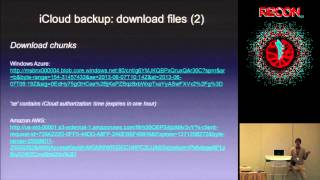 REcon 2013 - Apple iCloud services reversed inside out (Oleg Afonin)
