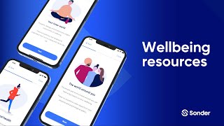 Sonder wellbeing resources: In-app guides and tips