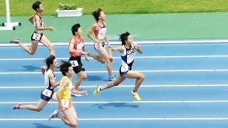 2011全中陸上奈良 女子100m 準決勝3組 2011 08 22