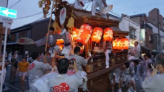 令和5年 野堂北組 お渡り筋 平野郷杭全神社夏祭り 試験曳き だんじり祭