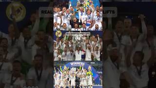 Real Madrid lifts UCL Trophy | Trophy Celebration from 2018-2024 UEFA CHAMPIONS