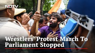 Wrestlers Detained Trying To March To New Parliament, Protest Site Cleared