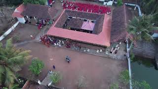 Drone view of the Cherattu Thrikkovil Siva Kshethram Venginissery.