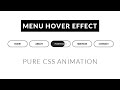 CSS Creative Menu Hover Animation