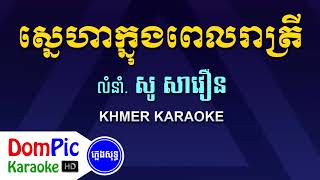 ស្នេហាក្នុងពេលរាត្រី សូ សាវឿន ភ្លេងសុទ្ធ - Sne Ha Knong Pel Reatrey So Savoeun - DomPic Karaoke