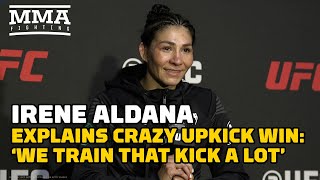 Irene Aldana On Crazy Upkick Win: 'We Train That Kick A Lot' | UFC 279 | MMA Fighting