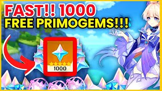 How To Get 1000 Primogems FAST!!! (IN 1 MINUTE!!!) - Genshin Impact