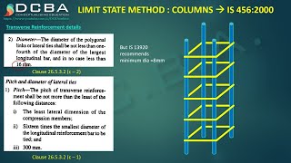 Lec 33 - Column Design - IS 456 : 2000 (Basics)