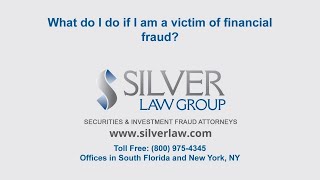 What do I do if I am a victim of financial fraud?