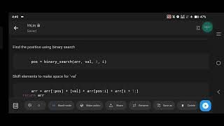 Python Program for Binary Insertion Sort - Optimized Insertion Algorithm