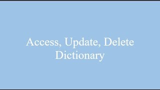 Python Dictionary Mastery: Access, Update, and Delete in Depth #trending #shorts #viralvideo