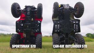 Polaris Sportsman Shootout  Sportsman 570 vs  Can Am Outlander 570   Polaris Off Road Vehicles