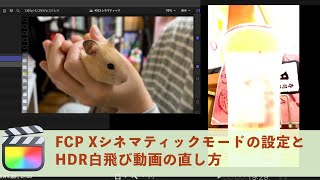 【Final Cut Pro X】iPhone13のシネマティックモード素材の調整とHDRで白飛びした動画を直す方法【FCP X】