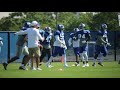 giants lb jonathan casillas warms up for practice