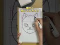 【猫の描き方】超簡単！猫の似顔絵【似顔絵教室】 shorts