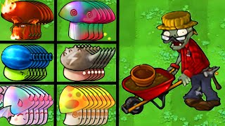 PVZ 1 Hybrid Challenge | Gardener Zombie Vs Hybrid Mushrooms Challenge + EXTRA! Epic Battle!