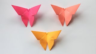 How To Make Paper Butterfly in 3 minutes  / Easy origami Butterfly 🦋
