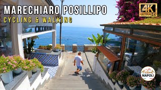 Napoli Marechiaro - Posillipo 4k UHD Walking Tour \u0026 Bicycle Tour #beach #bikeride #walkingtour