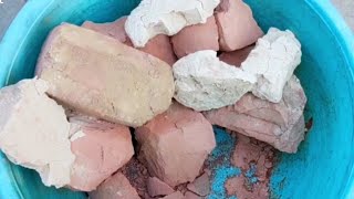 New 💯soft fluffy pure white \u0026red dirt dry crumbling in tub🥴🥴 #asmr #sand 😱