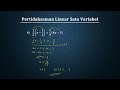 cara mudah persamaan dan pertidaksamaan linear satu variabel