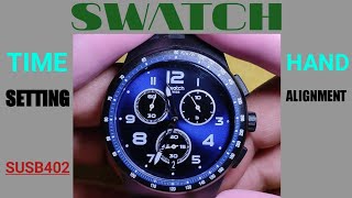 How to set the time Swatch susb402