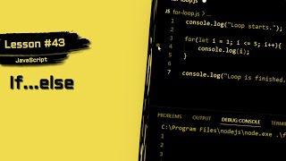 JavaScript For Beginners #43 | If...else Statement