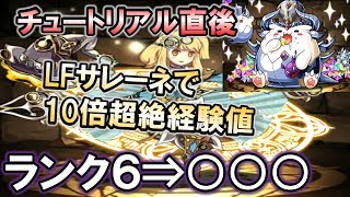 【パズドラ】最初期ランク6の状態でLFサレーネ10倍ザックザクたまぁ〜してみた