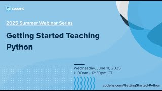 Getting Started Teaching Python