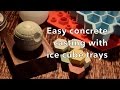 SIMPLE CONCRETE CASTING with silicone ice cube trays - by residentmaker