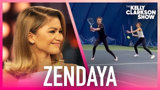 Zendaya Reacts To Hilarious 'Challengers' Training  With Tennis Stunt Double