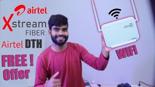 Airtel ❌stream FIBER, WiFi & Airtel DTH  FREE Offer, No installation charge | airtel black kya hai ?