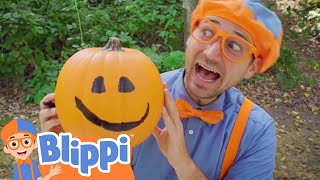 Blippi Carves Pumpkins At The Outdoor Playground | Educational Videos For Kids