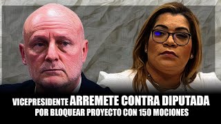 Vicepresidente arremete contra diputada por bloquear proyecto con 150 mociones #costarica #politica