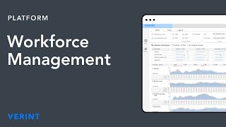 Verint Workforce Management (WFM): Made for the Way You Work
