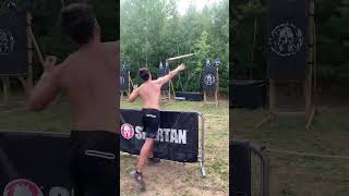 New England Spear Throw! #ocr #shorts #spartan #workout #spear #obstacles #fitness #youtubeshorts