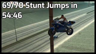 GTA:SA 69/70 Stunt Jumps Speedrun in 54:46