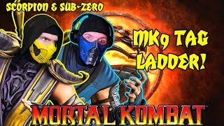 Scorpion & Sub-Zero Play - MORTAL KOMBAT 9 - TAG TEAM LADDER! | MK9 PARODY!