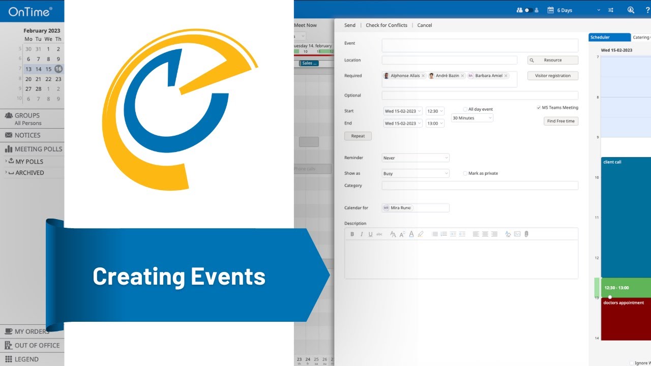 Creating Events Youtube