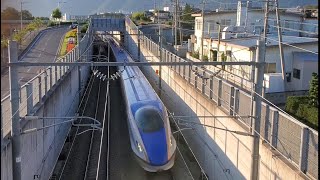 上田駅17:22発「北陸新幹線W7系W16編成 あさま628号 東京行き」