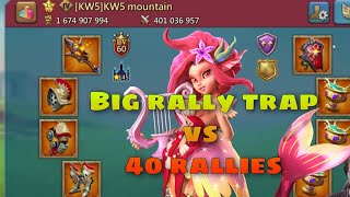 Lords Mobile - KW vs LH. Rally party! 20 rallies from both sides. Very BIG rally trap with 145 stars