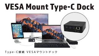 USB Type-C接続でVESAマウント可能なDOCKステーション / VESA Mount Type-C DOCK