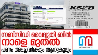 സബ്‌സിഡി വൈദ്യുതി ബില്‍ നാളെ മുതല്‍ | KSEB about Electricity Bill